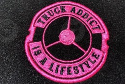 Veste Polaire Femme Brodée Rose Truck Addict