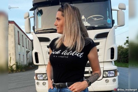 T-shirt Femme Modern Trucker - Noir