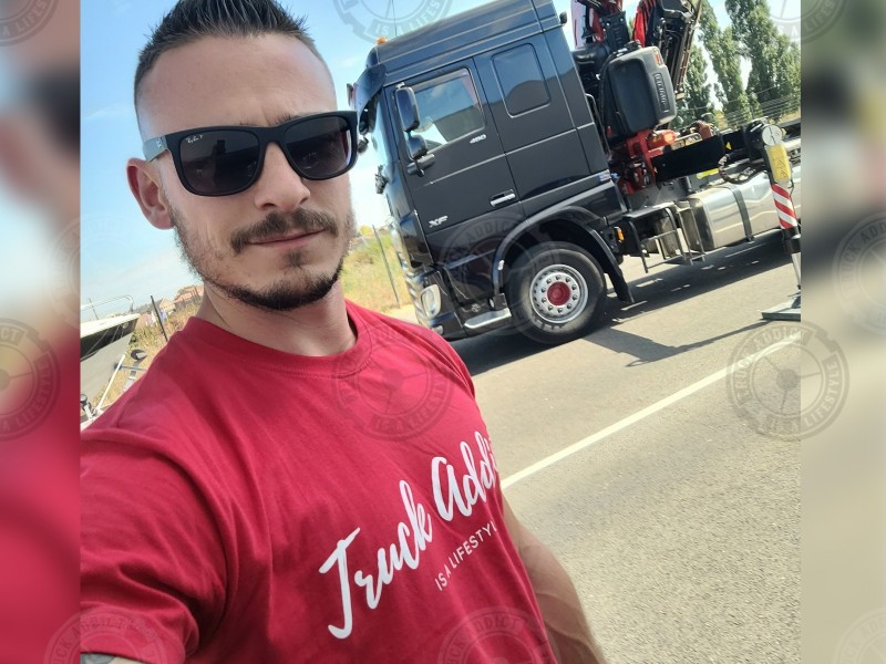 T-shirt Homme Modern Trucker - Rouge